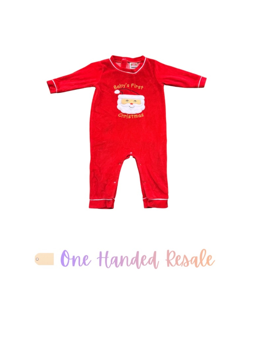 🎅 Merry Christmas by Just Love Baby's First Christmas Red Holiday Romper 18M